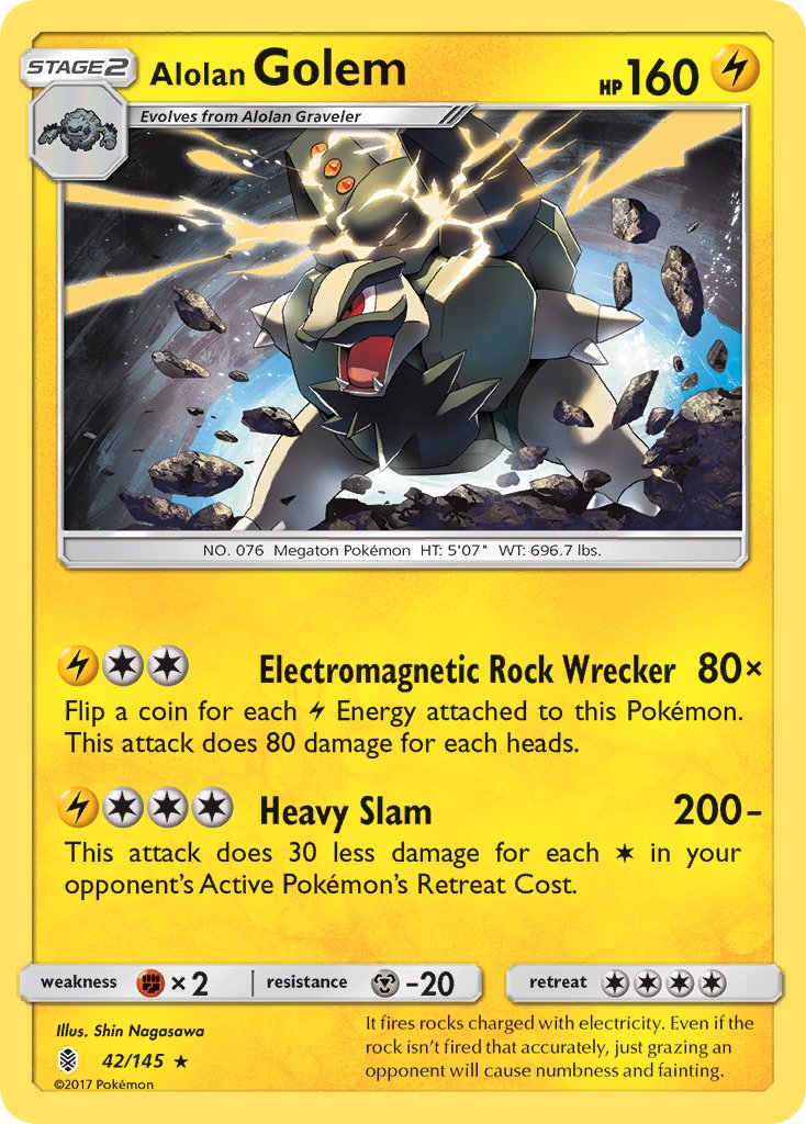 Alolan Golem (42/145) (Cosmos Holo) (Blister Exclusive) [Sun & Moon: Guardians Rising] | Clutch Gaming