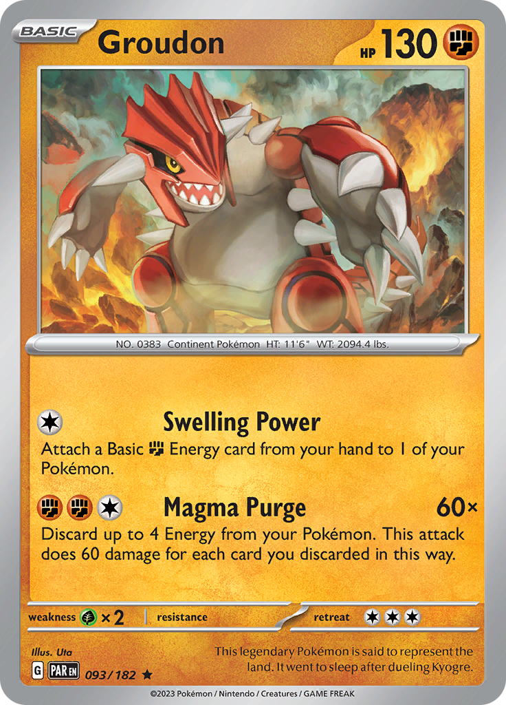 Groudon (093/182) [Scarlet & Violet: Paradox Rift] | Clutch Gaming