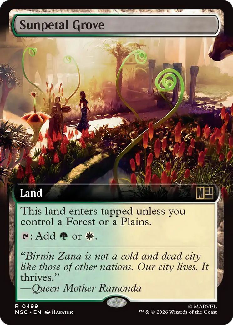 Sunpetal Grove (Extended Art) [Marvel Super Heroes Commander] | Clutch Gaming