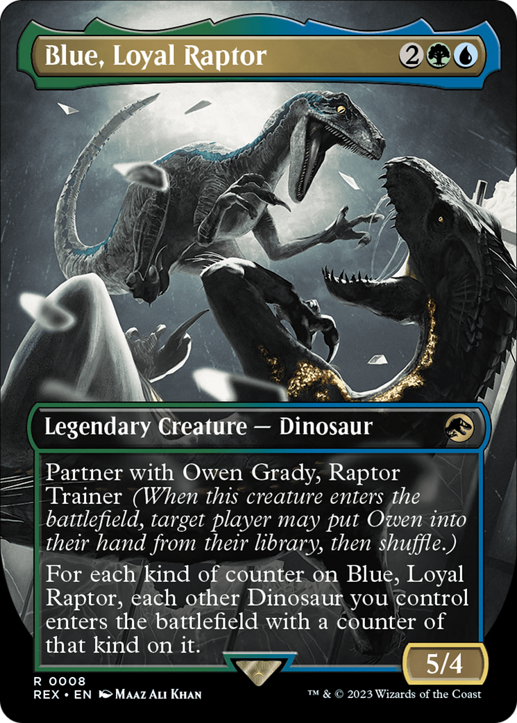 Blue, Loyal Raptor (Borderless) [Jurassic World Collection] | Clutch Gaming