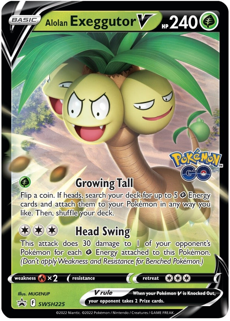 Alolan Exeggutor V (SWSH225) (Jumbo Card) [Sword & Shield: Black Star Promos] | Clutch Gaming