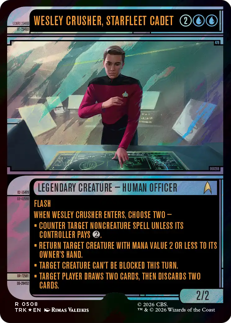 Wesley Crusher, Starfleet Cadet (Showcase) (Surge Foil) [Star Trek] | Clutch Gaming