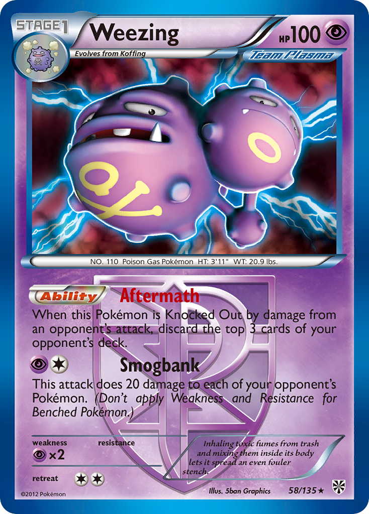 Weezing (58/135) [Black & White: Plasma Storm] | Clutch Gaming