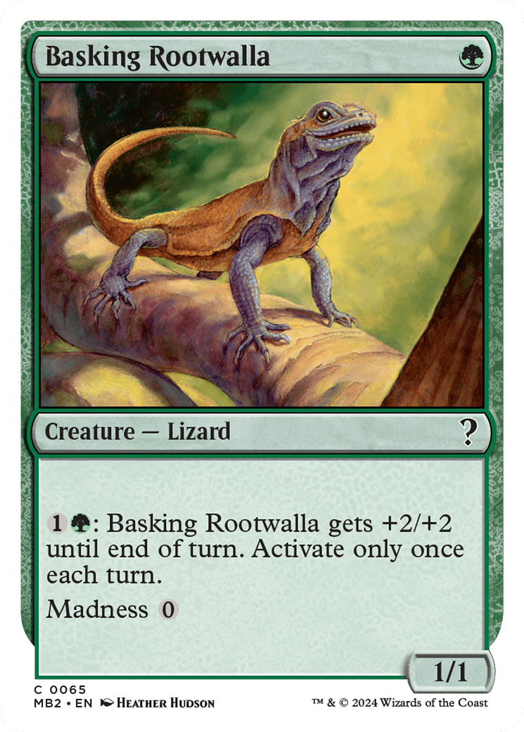 Basking Rootwalla (White Border) [Mystery Booster 2] | Clutch Gaming