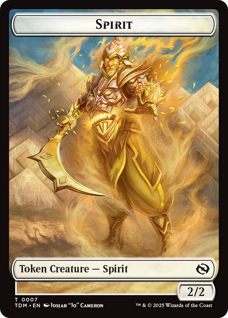 Spirit (0006) // Spirit (0007) Double-Sided Token [Tarkir: Dragonstorm Tokens] | Clutch Gaming