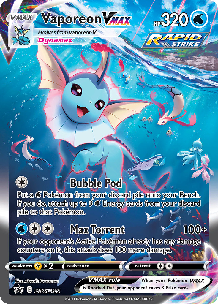 Vaporeon VMAX (SWSH182) (Jumbo Card) [Sword & Shield: Black Star Promos] | Clutch Gaming