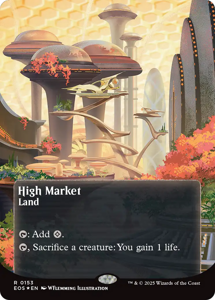 High Market (0153) (Borderless) (Galaxy Foil) [Edge of Eternities: Stellar Sights] | Clutch Gaming