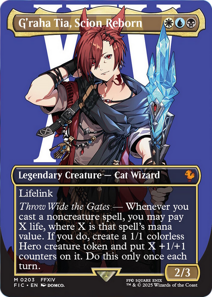 G'raha Tia, Scion Reborn (Borderless) [FINAL FANTASY Commander] | Clutch Gaming