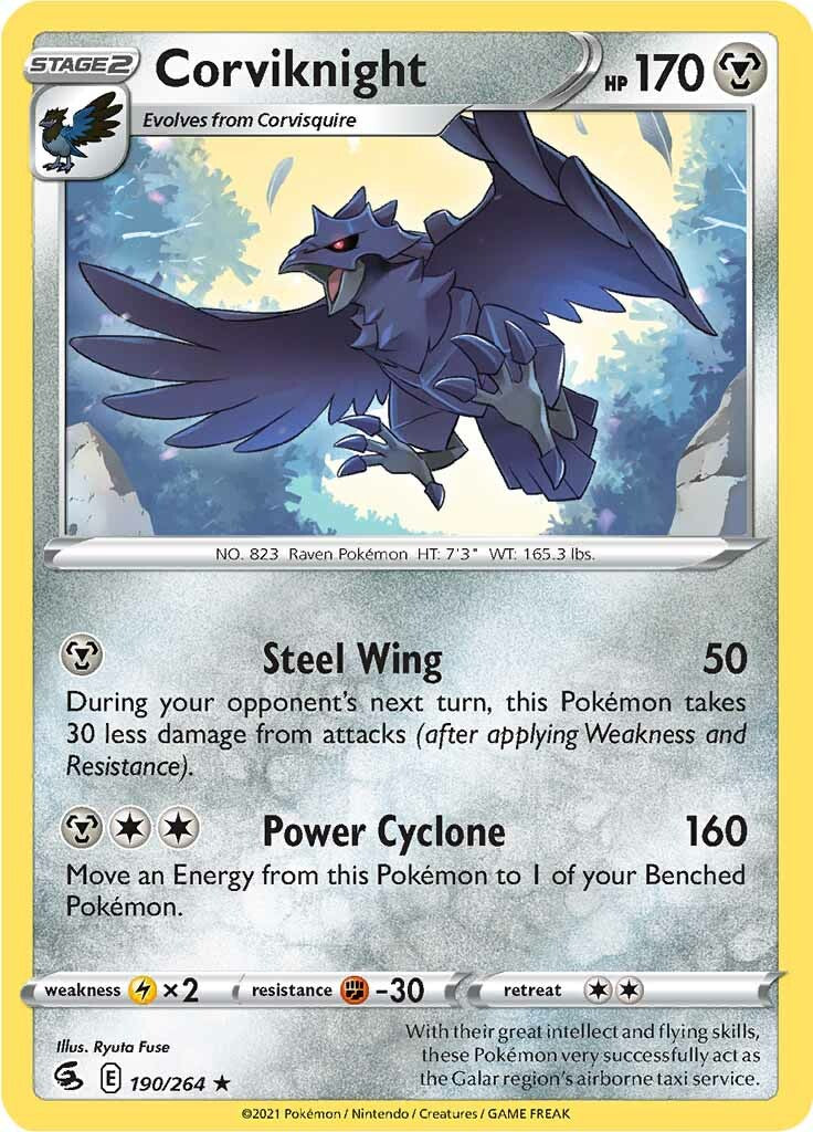 Corviknight (190/264) [Sword & Shield: Fusion Strike] | Clutch Gaming