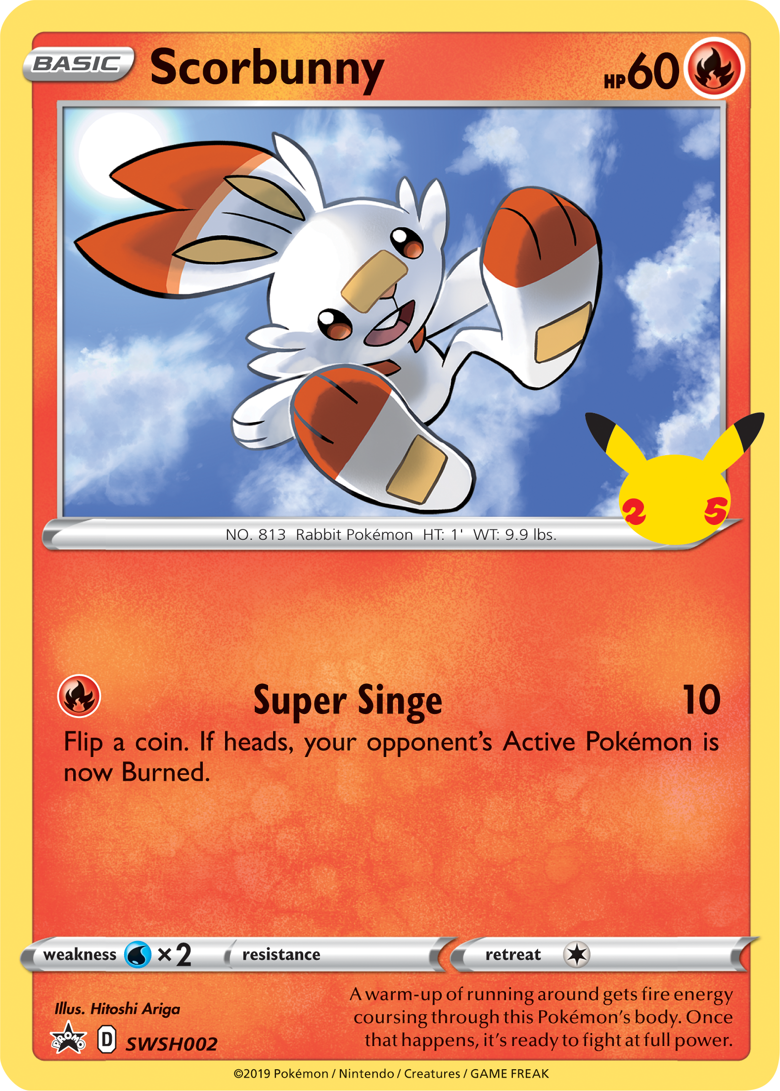 Scorbunny (SWSH002) (Jumbo Card) [First Partner Pack] | Clutch Gaming