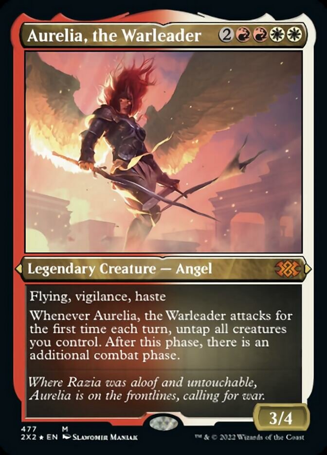 Aurelia, the Warleader (Foil Etched) [Double Masters 2022] | Clutch Gaming