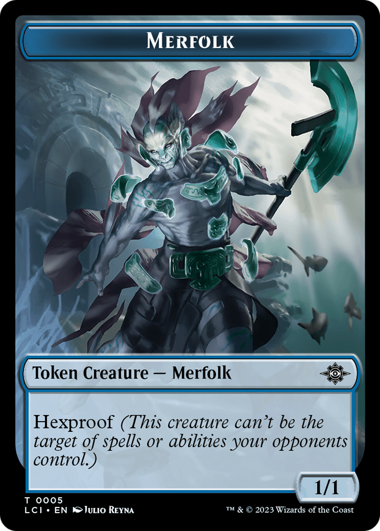 Treasure (0018) // Merfolk Double-Sided Token [The Lost Caverns of Ixalan Tokens] | Clutch Gaming