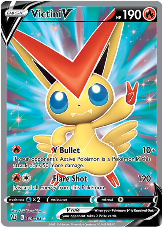 Victini V (144/163) [Sword & Shield: Battle Styles] | Clutch Gaming