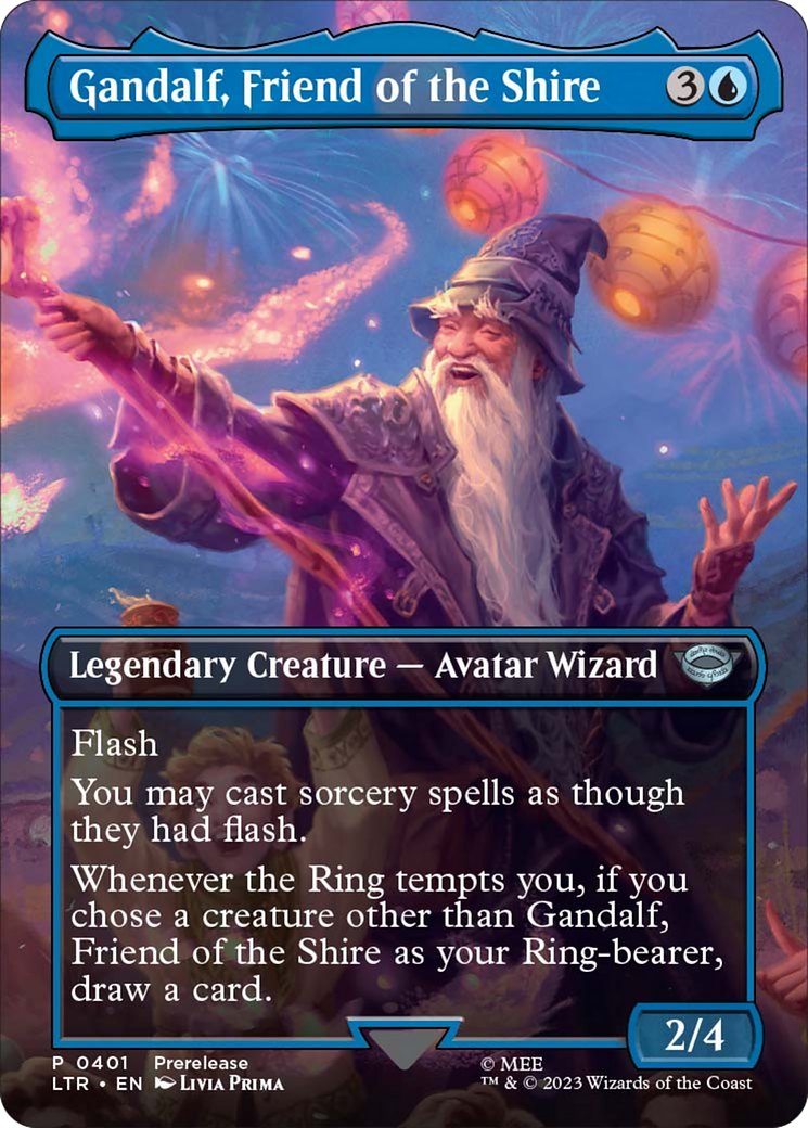 Gandalf, Friend of the Shire (Borderless Alternate Art) [The Lord of the Rings: Tales of Middle-Earth] | Clutch Gaming