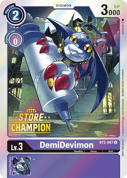 DemiDevimon [BT2-067] (Store Champion) [Release Special Booster Promos] | Clutch Gaming