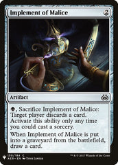 Implement of Malice [Mystery Booster] | Clutch Gaming