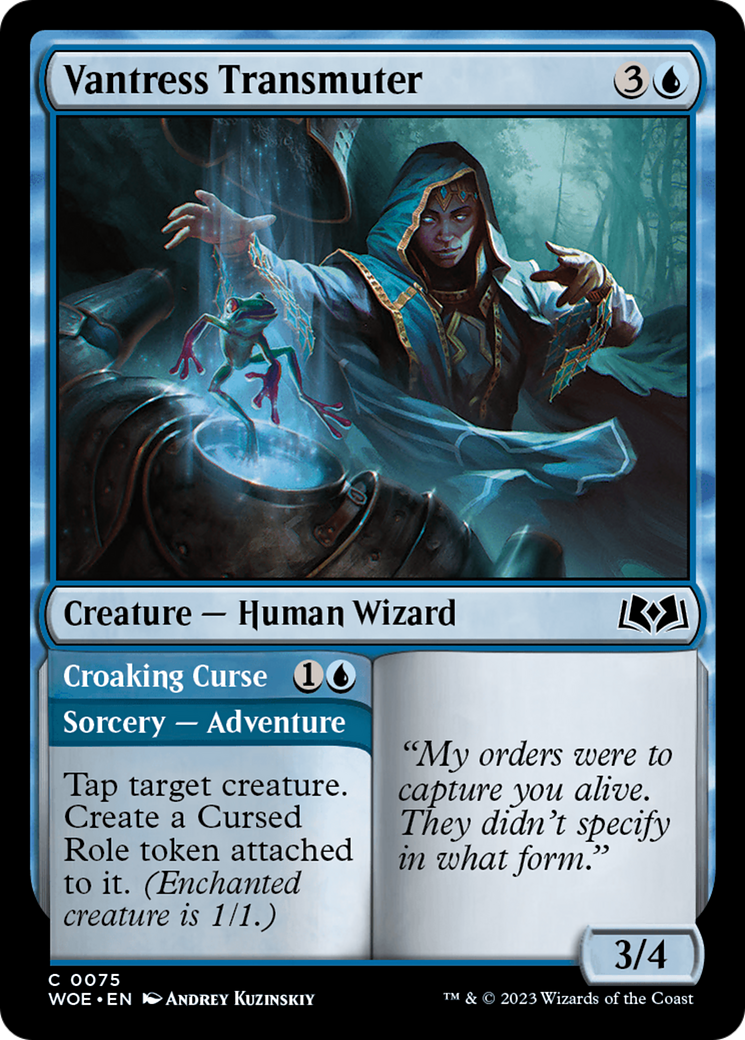 Vantress Transmuter // Croaking Curse [Wilds of Eldraine] | Clutch Gaming