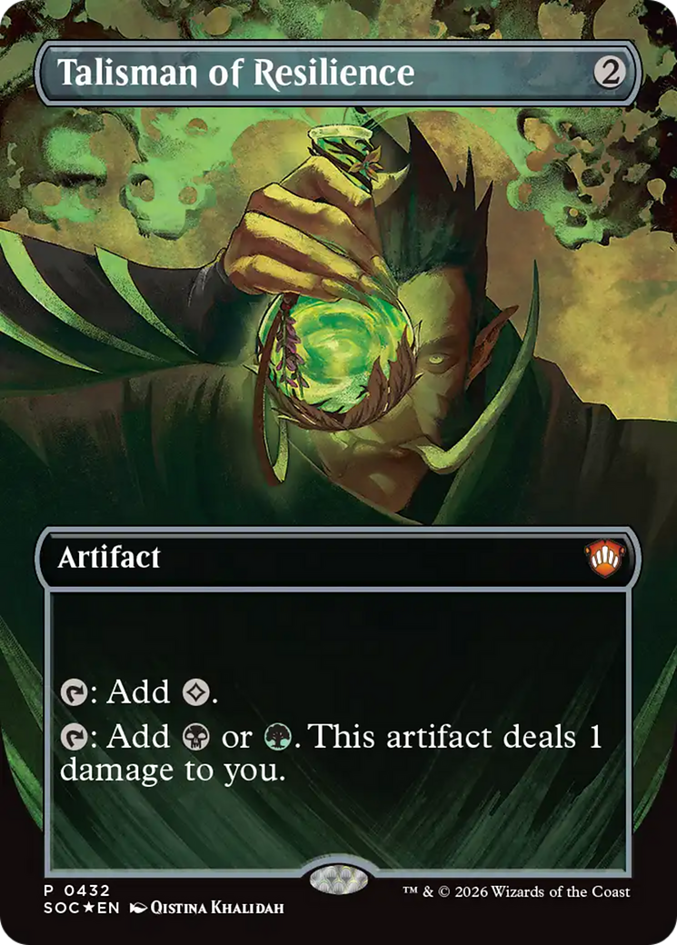 Talisman of Resilience (Borderless) [Secrets of Strixhaven Commander] | Clutch Gaming