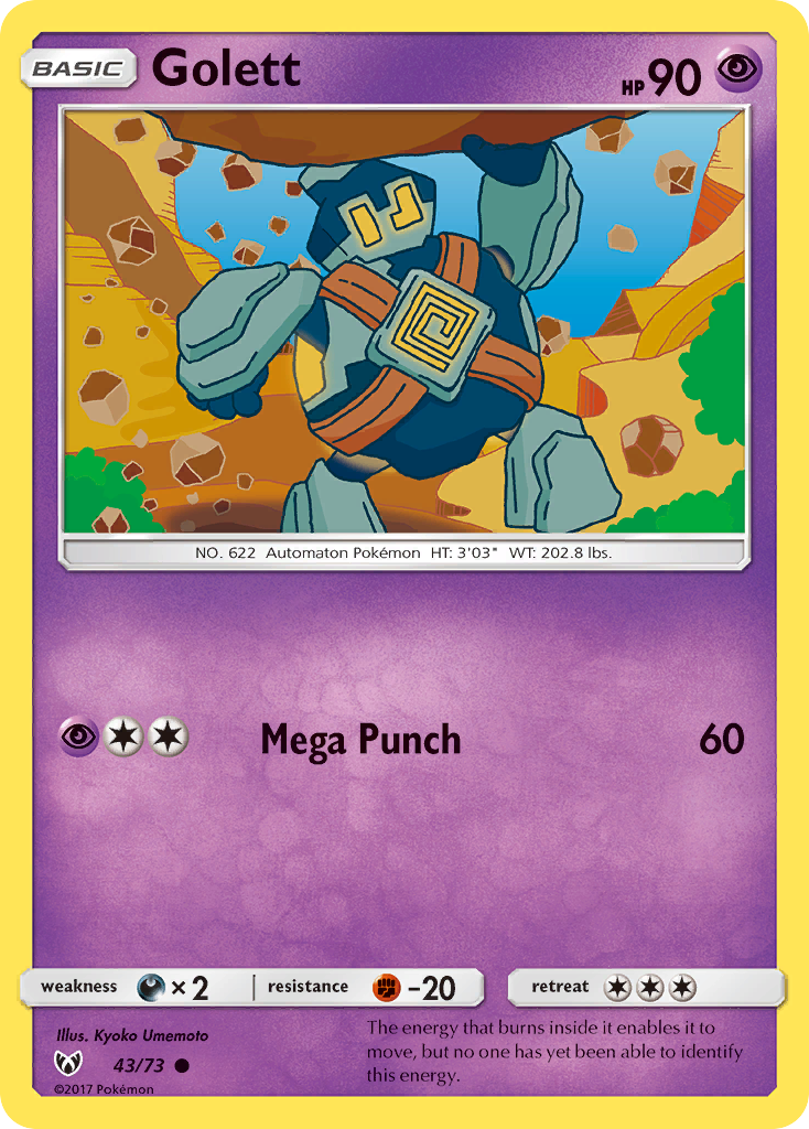 Golett (43/73) [Sun & Moon: Shining Legends] | Clutch Gaming