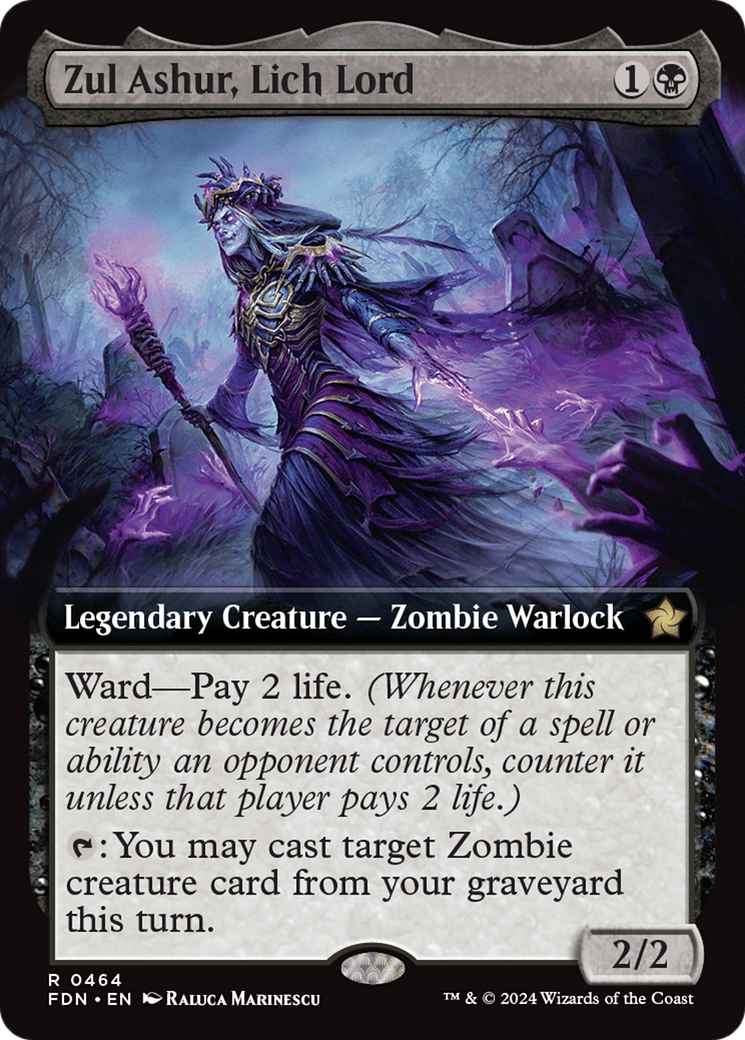 Zul Ashur, Lich Lord (Extended Art) [Foundations] | Clutch Gaming