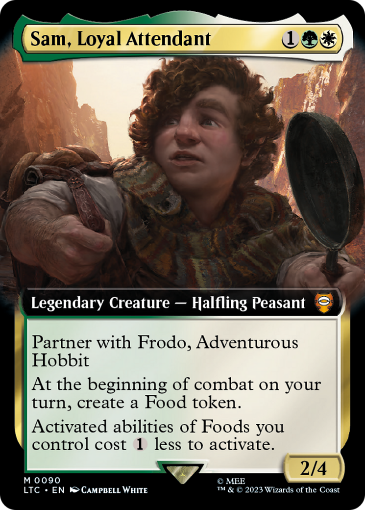 Sam, Loyal Attendant (Extended Art) [The Lord of the Rings: Tales of Middle-Earth Commander] | Clutch Gaming