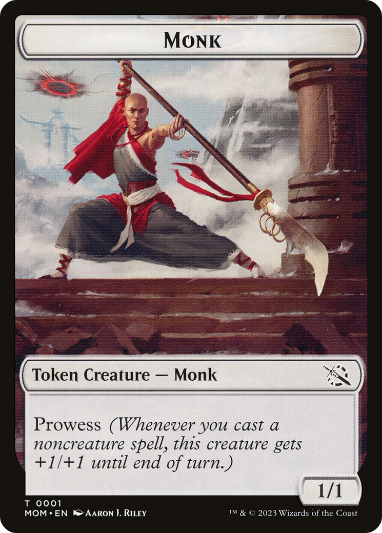 Monk // Spirit (14) Double-Sided Token [March of the Machine Tokens] | Clutch Gaming