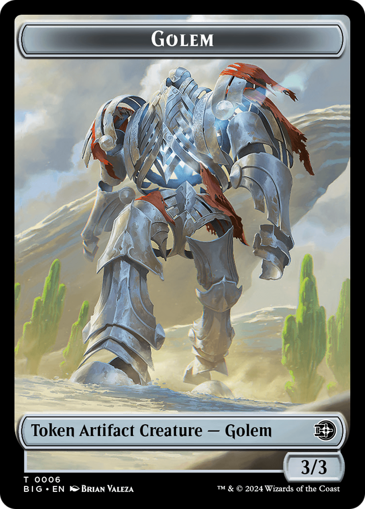 Golem // Plot Double-Sided Token [Outlaws of Thunder Junction: The Big Score Tokens] | Clutch Gaming