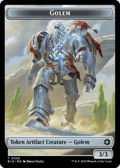 Treasure // Golem Double-Sided Token [Outlaws of Thunder Junction Tokens] | Clutch Gaming