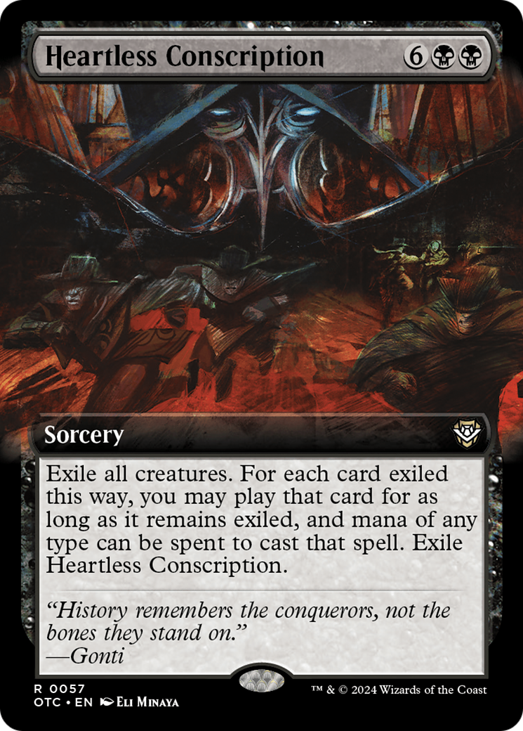 Heartless Conscription (Extended Art) [Outlaws of Thunder Junction Commander] | Clutch Gaming