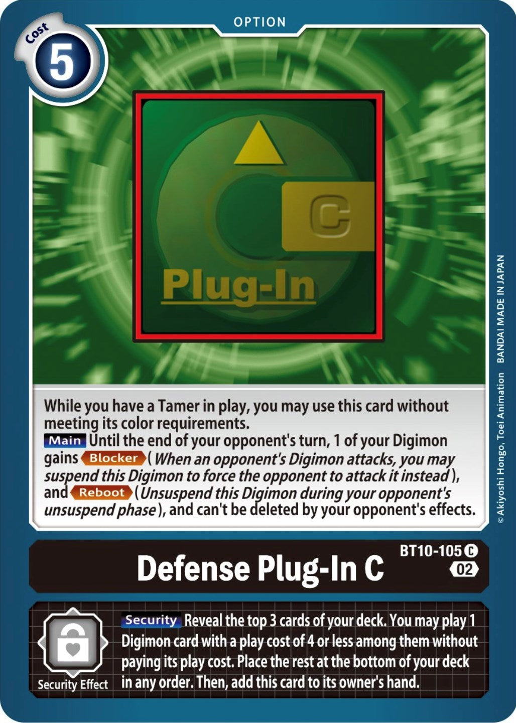 Defense Plug-In C [BT10-105] [Xros Encounter] | Clutch Gaming