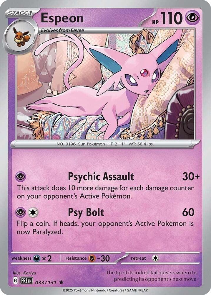 Espeon (033/131) [Scarlet & Violet: Prismatic Evolutions] | Clutch Gaming