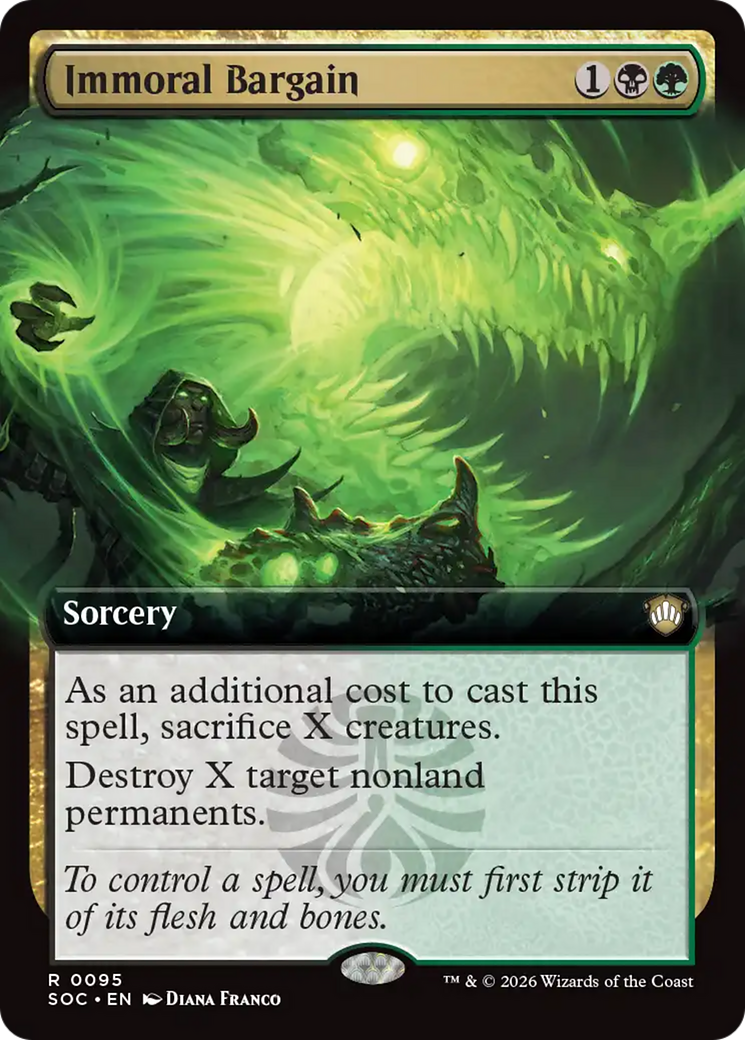 Immoral Bargain (Extended Art) [Secrets of Strixhaven Commander] | Clutch Gaming