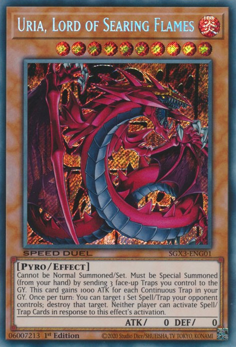 Uria, Lord of Searing Flames [SGX3-ENG01] Secret Rare | Clutch Gaming