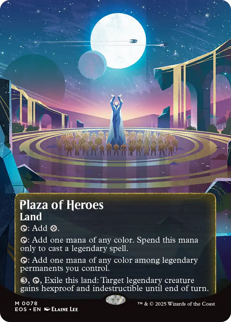 Plaza of Heroes (0078) (Borderless) [Edge of Eternities: Stellar Sights] | Clutch Gaming