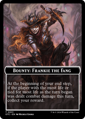 Bounty: Frankie the Fang // Bounty Rules Double-Sided Token [Outlaws of Thunder Junction Commander Tokens] | Clutch Gaming