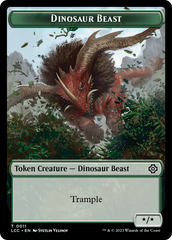 Dinosaur Beast // Dinosaur Double-Sided Token [The Lost Caverns of Ixalan Commander Tokens] | Clutch Gaming