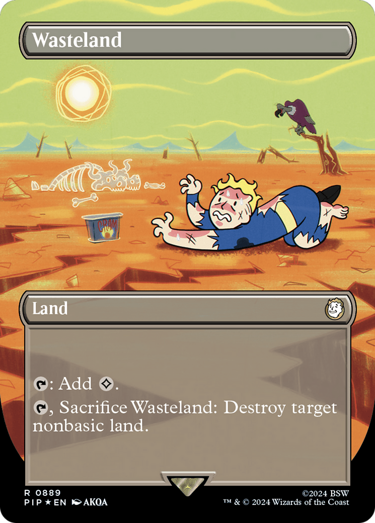 Wasteland (Borderless) (Surge Foil) [Fallout] | Clutch Gaming