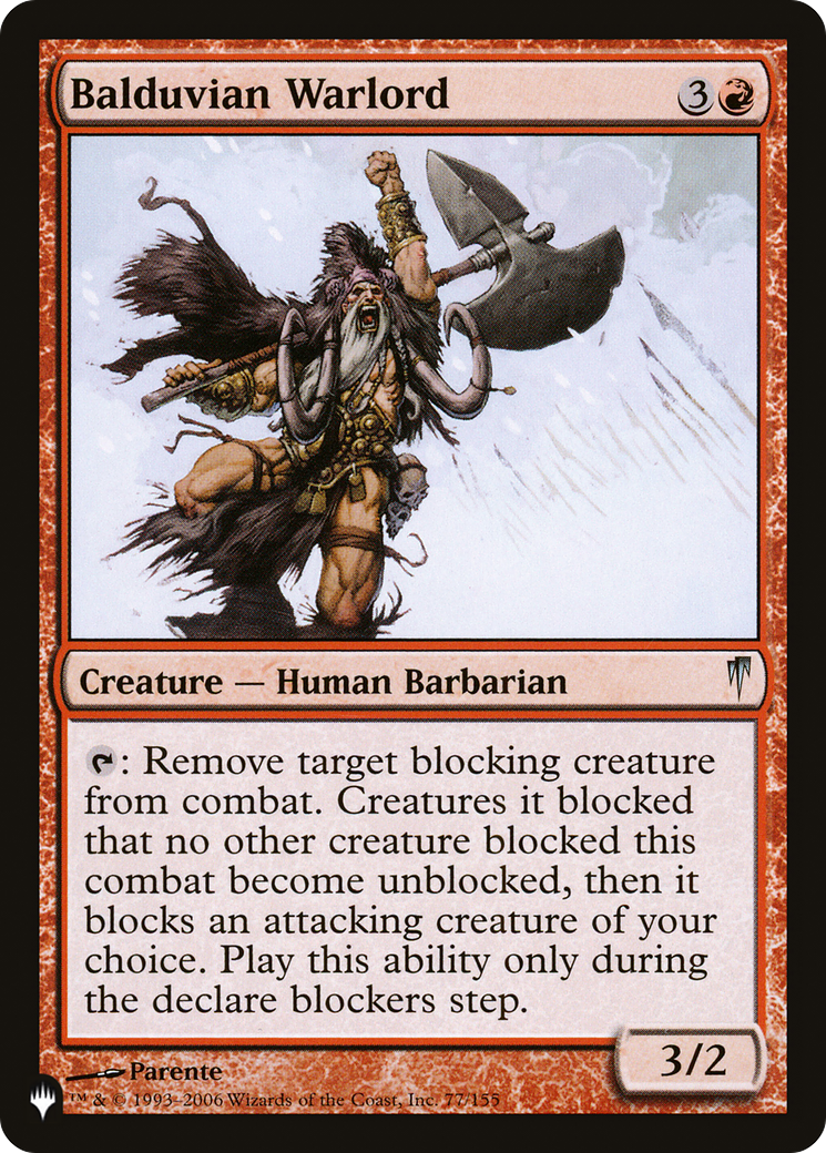 Balduvian Warlord [The List Reprints] | Clutch Gaming