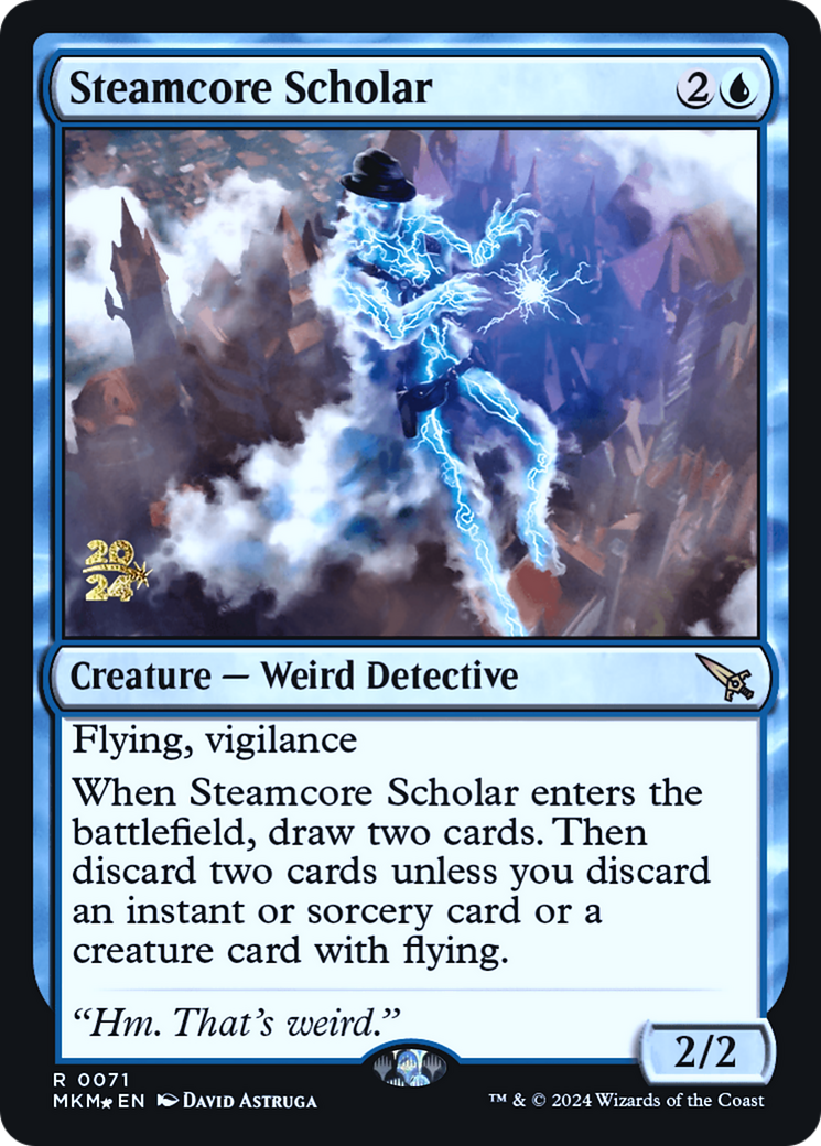 Steamcore Scholar [Murders at Karlov Manor Prerelease Promos] | Clutch Gaming