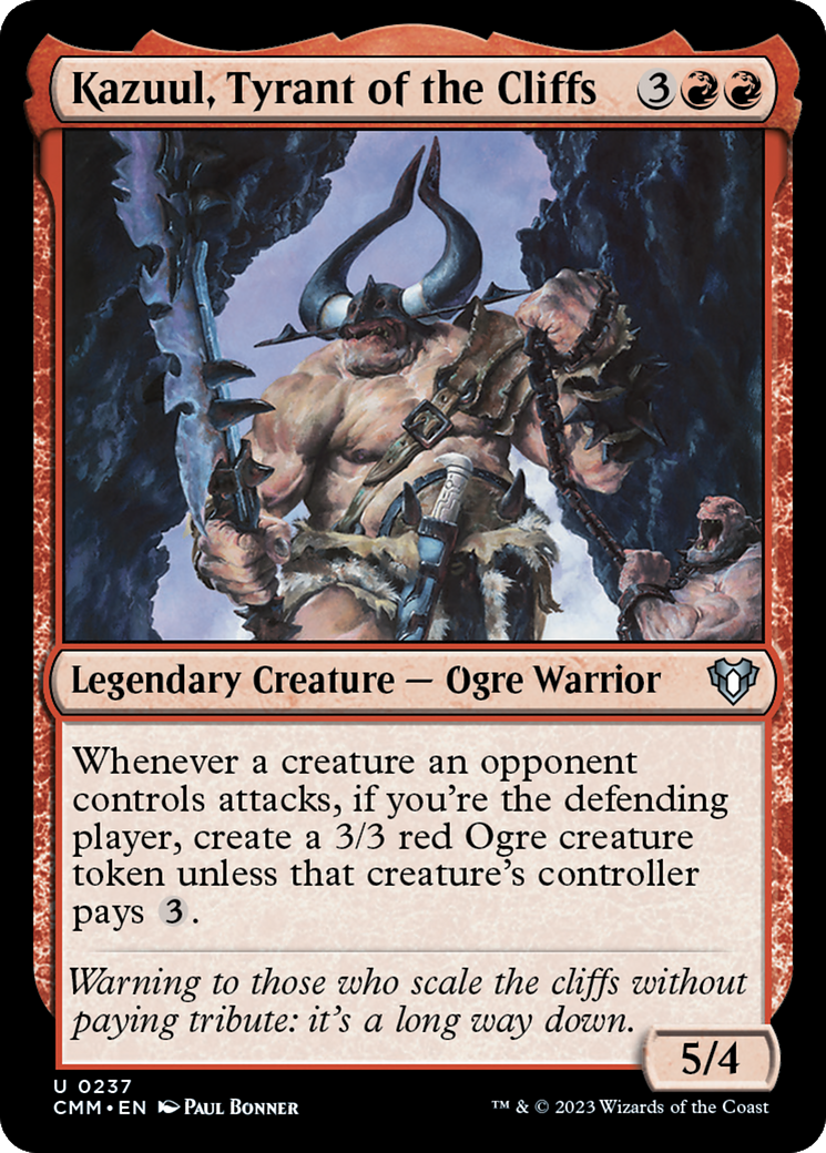 Kazuul, Tyrant of the Cliffs [Commander Masters] | Clutch Gaming