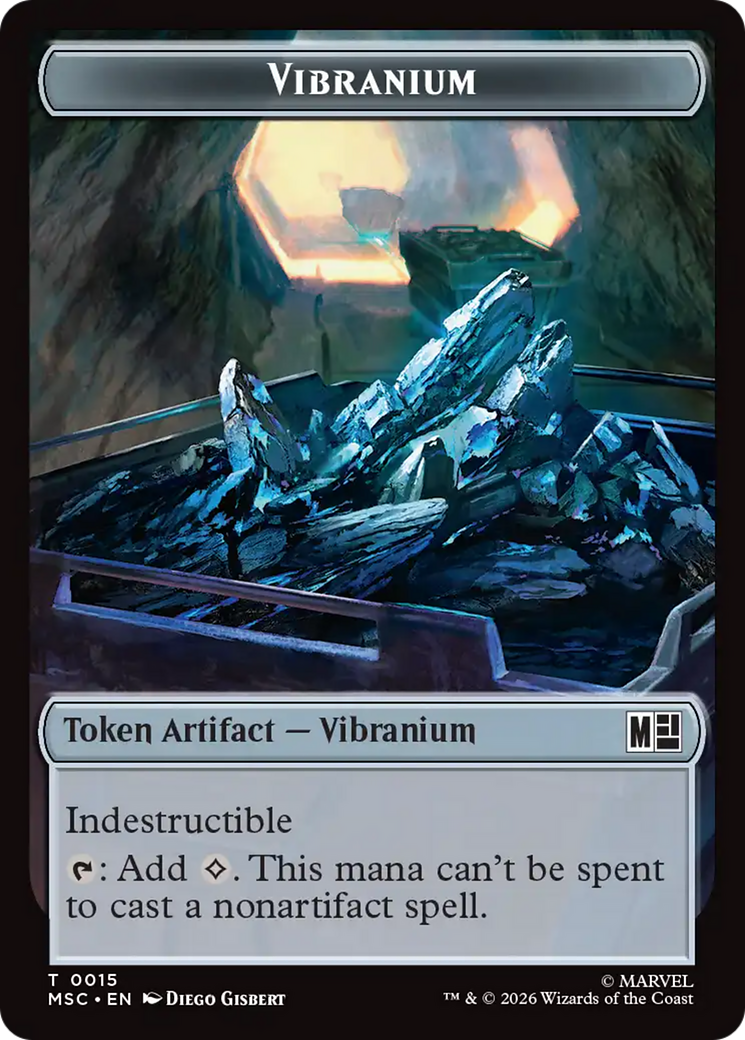 Beast // Vibranium Double-Sided Token [Marvel Super Heroes Commander Tokens] | Clutch Gaming