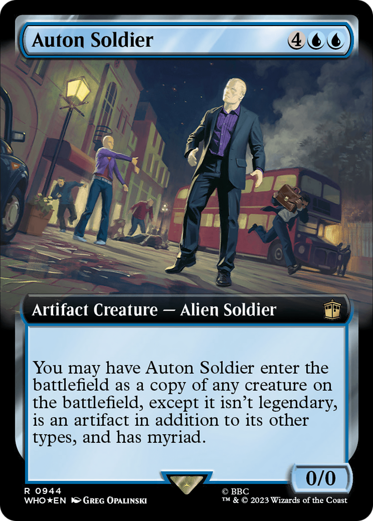 Auton Soldier (Extended Art) (Surge Foil) [Doctor Who] | Clutch Gaming