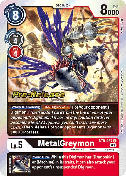 MetalGreymon [BT8-067] [New Awakening Pre-Release Cards] | Clutch Gaming