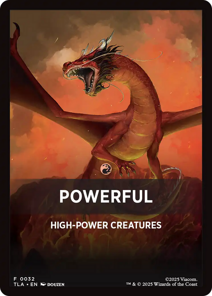 Powerful Theme Card [Avatar: The Last Airbender Tokens] | Clutch Gaming