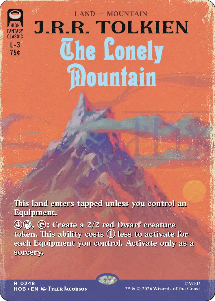 The Lonely Mountain (Borderless) (0248) (Surge Foil) [The Hobbit] | Clutch Gaming