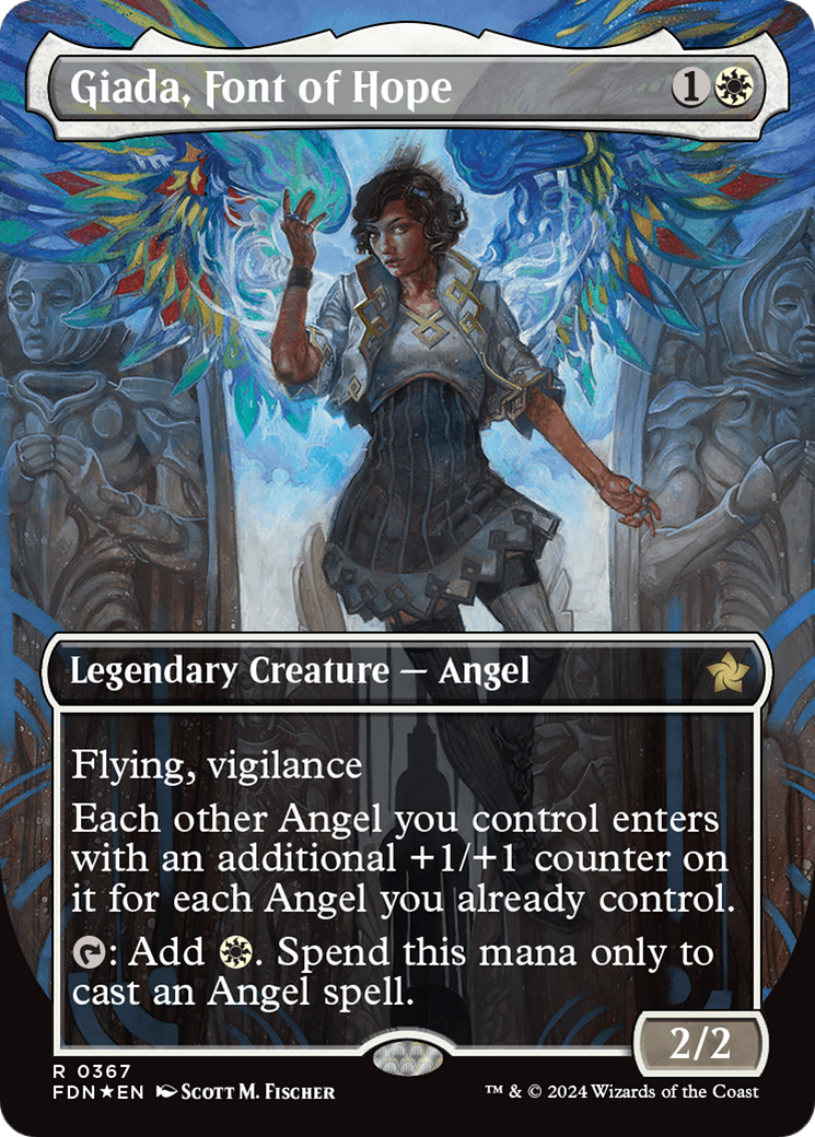 Giada, Font of Hope (Borderless) (Mana Foil) [Foundations] | Clutch Gaming