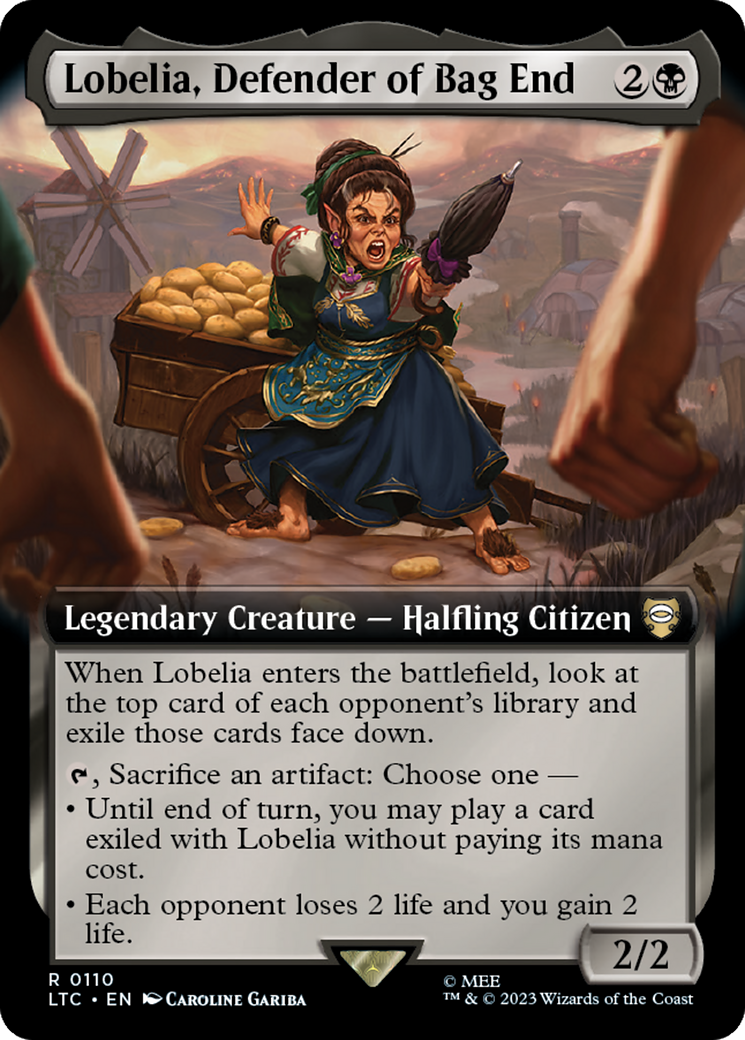 Lobelia, Defender of Bag End (Extended Art) [The Lord of the Rings: Tales of Middle-Earth Commander] | Clutch Gaming