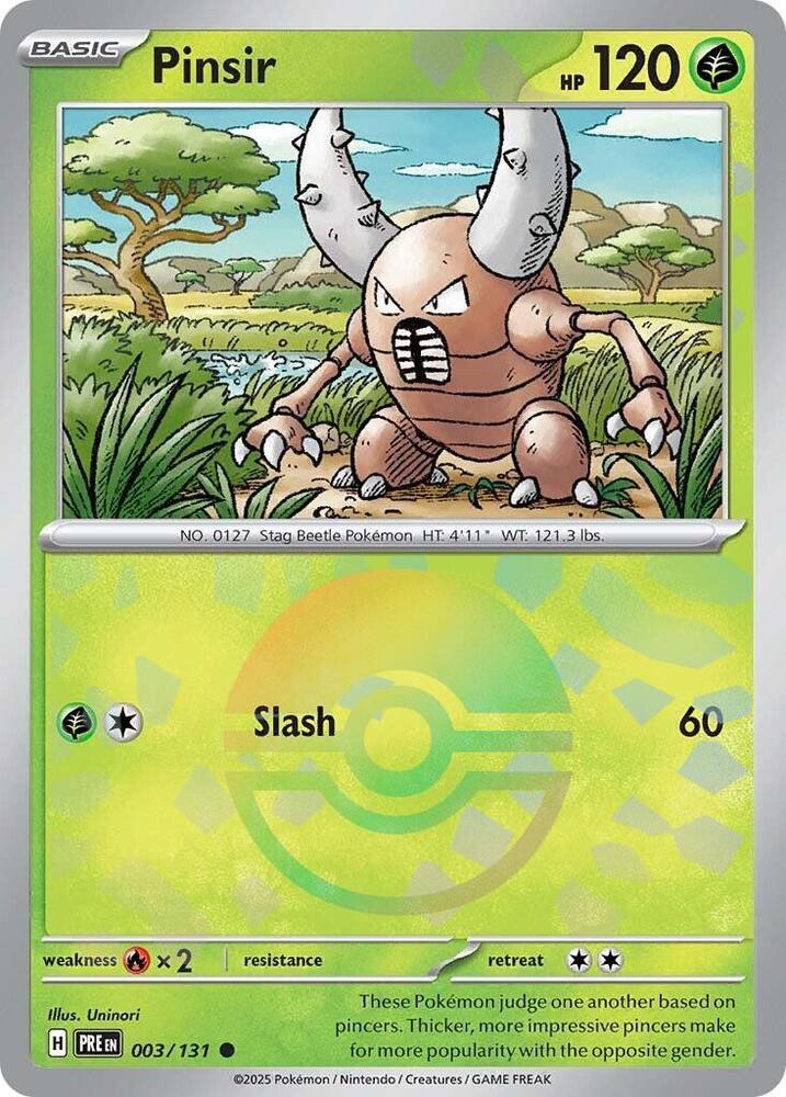 Pinsir (003/131) (Poke Ball Pattern) [Scarlet & Violet: Prismatic Evolutions] | Clutch Gaming