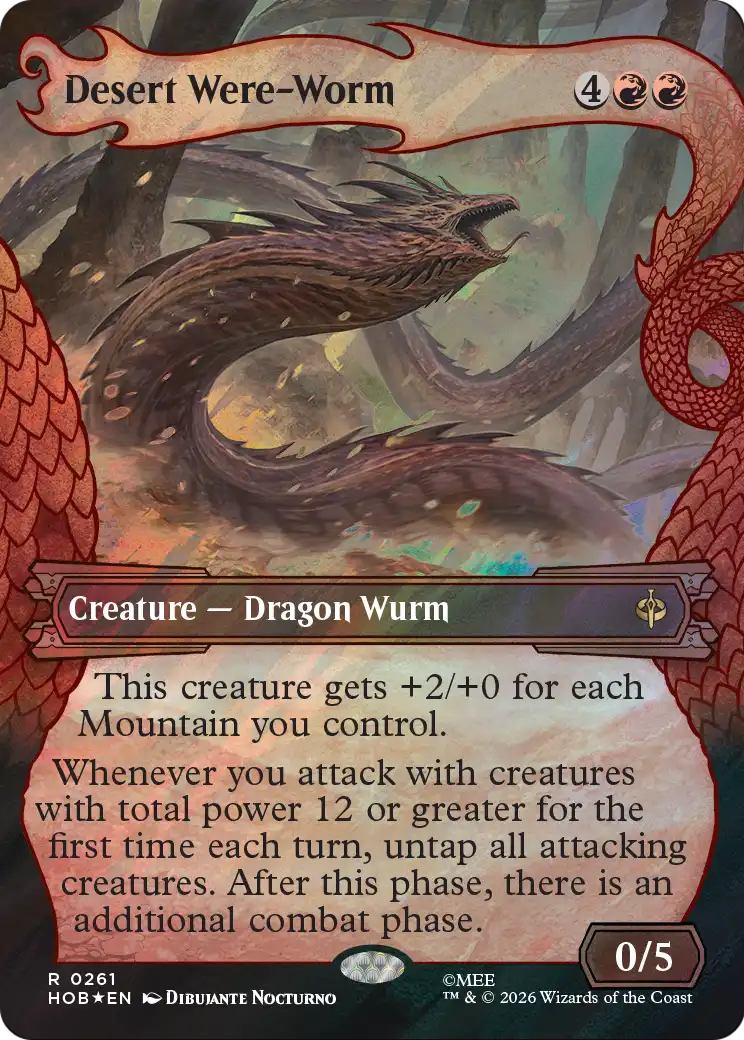 Desert Were-Worm (Showcase) (Surge Foil) [The Hobbit] | Clutch Gaming