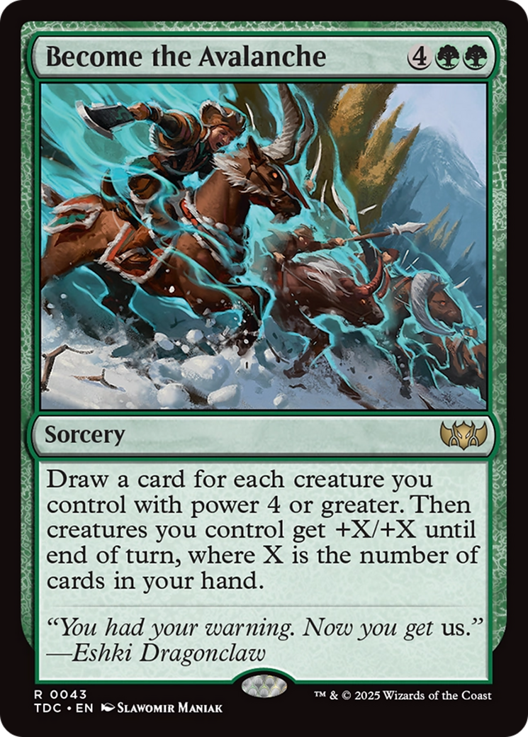 Become the Avalanche [Tarkir: Dragonstorm Commander] | Clutch Gaming